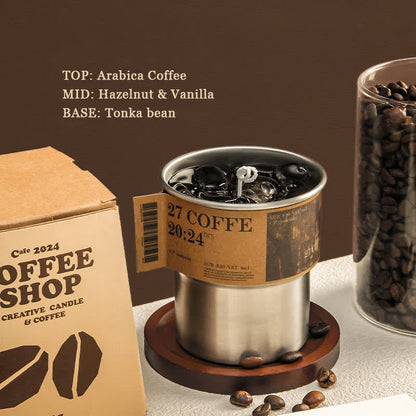 Bougie parfumée au café, cadeau de décoration intérieure