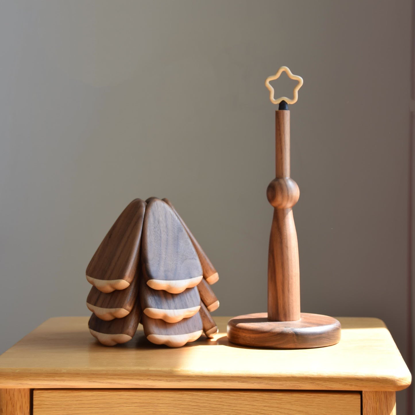 Dessous de plat pliable avec motif sapin de Noël