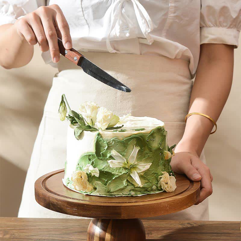 Plateau en bois transparent, assiette à dessert