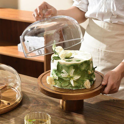 Plateau en bois transparent, assiette à dessert