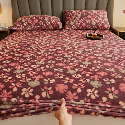 Drap-housse en flanelle douce de style pastoral