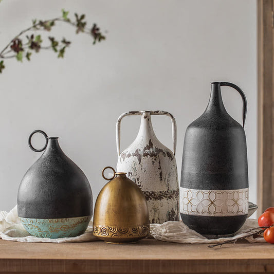 Vase de fleurs séchées vintage pour décoration d'intérieur