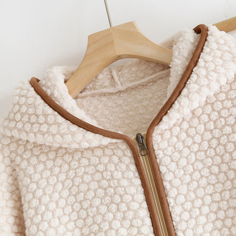 Ensemble pyjama en polaire chaude avec capuche