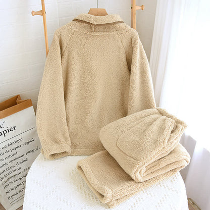 Ensemble de pyjama en polaire simple et de couleur unie pour couples