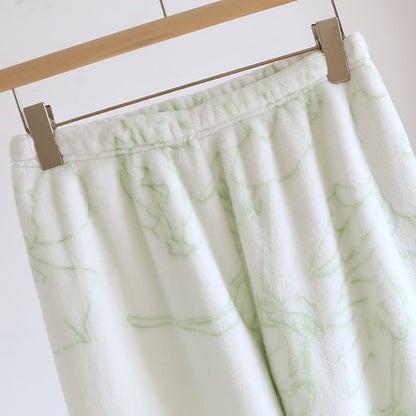 Rural Lotus – Ensemble pyjama en flanelle chaude