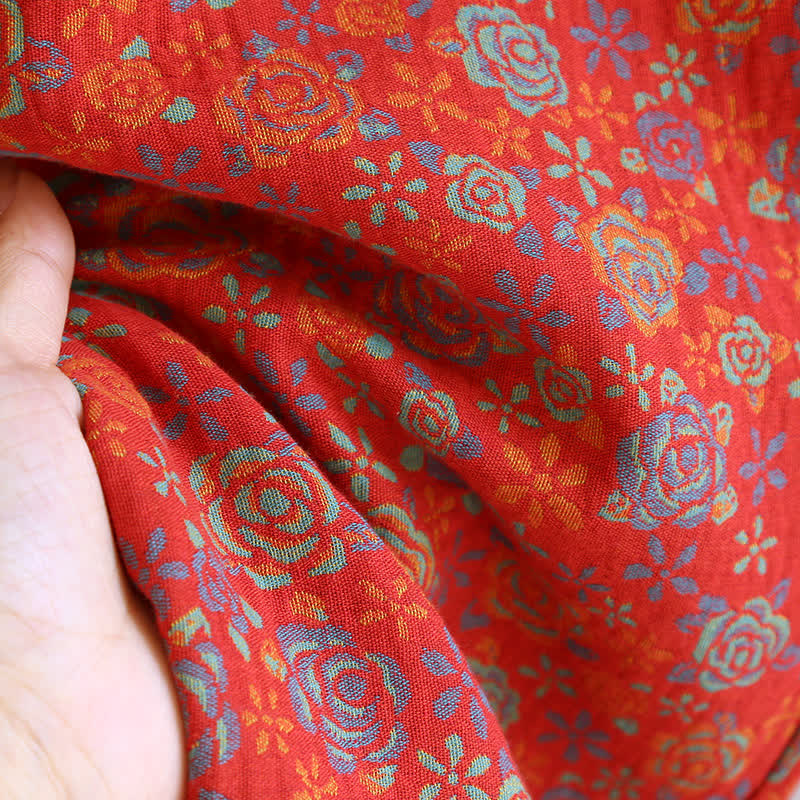 Ensemble de nuit en coton avec revers en pétales de rose