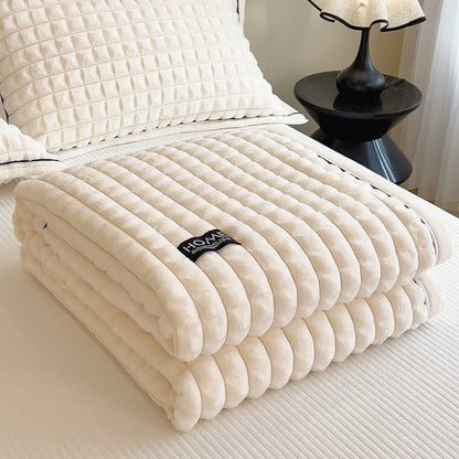 Couverture polaire douce avec texture à carreaux - image 10