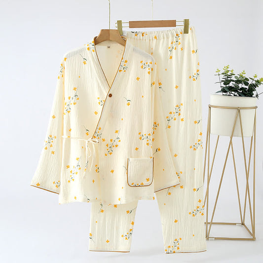 Rafraîchir – Ensemble pyjama kimono fleuri