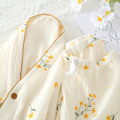 Rafraîchir – Ensemble pyjama kimono fleuri