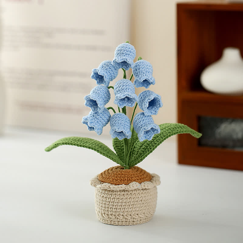 Ornement de pot de muguet tissé