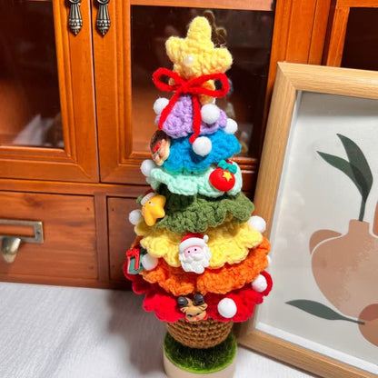 Décoration de sapin de Noël tissée à la main avec motif de dessin animé