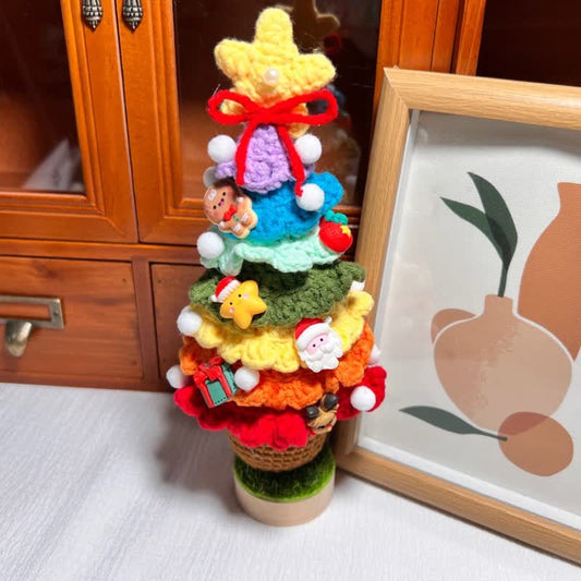 Décoration de sapin de Noël tissée à la main avec motif de dessin animé