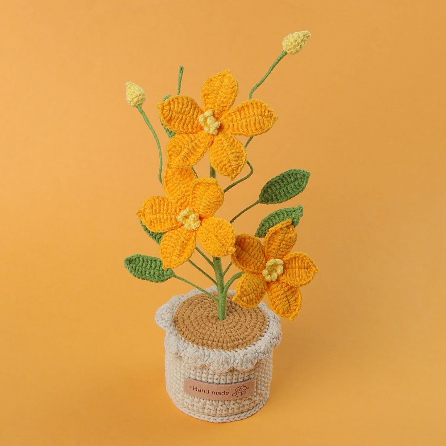 Ornement de fleurs tressées Clématite en pot