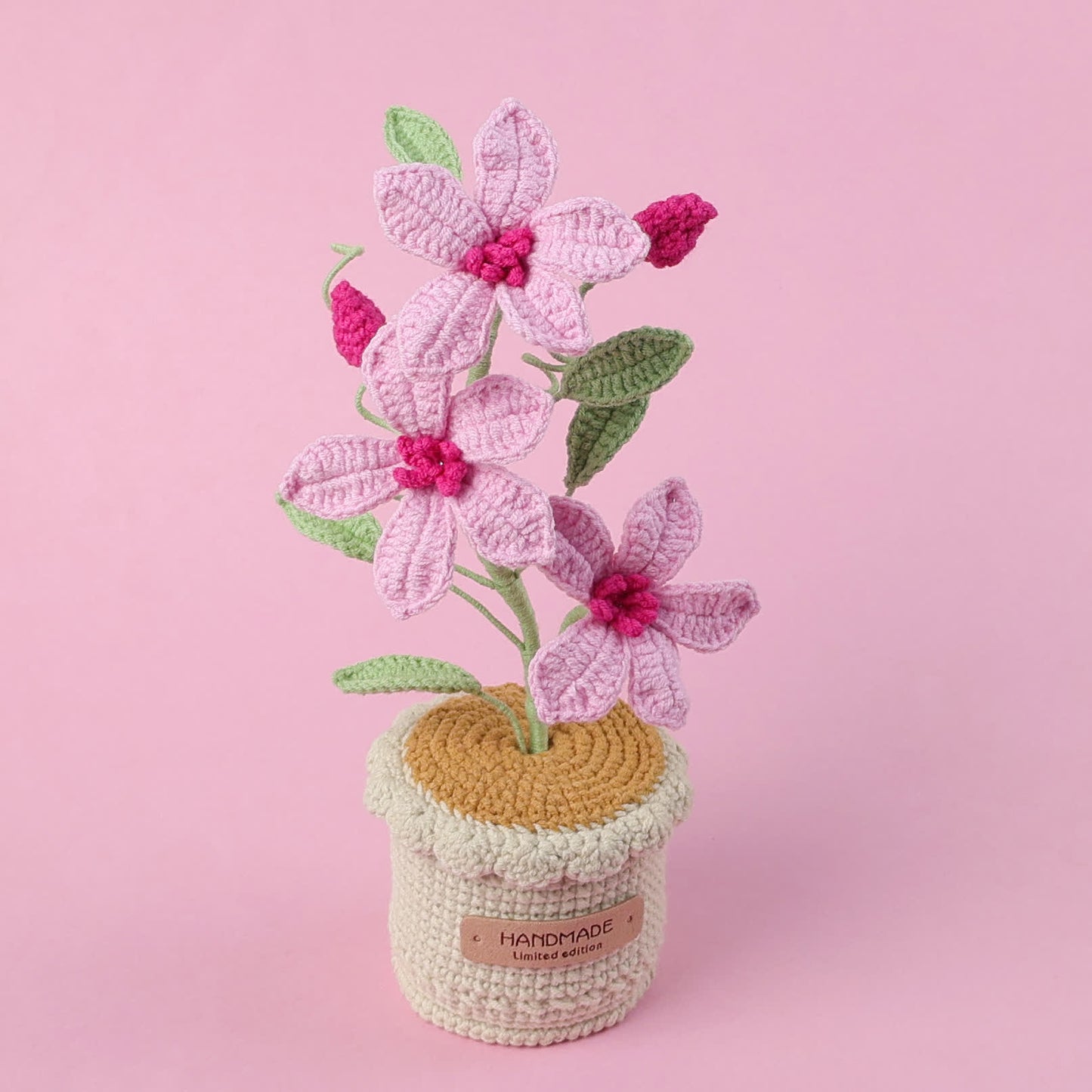 Ornement de fleurs tressées Clématite en pot