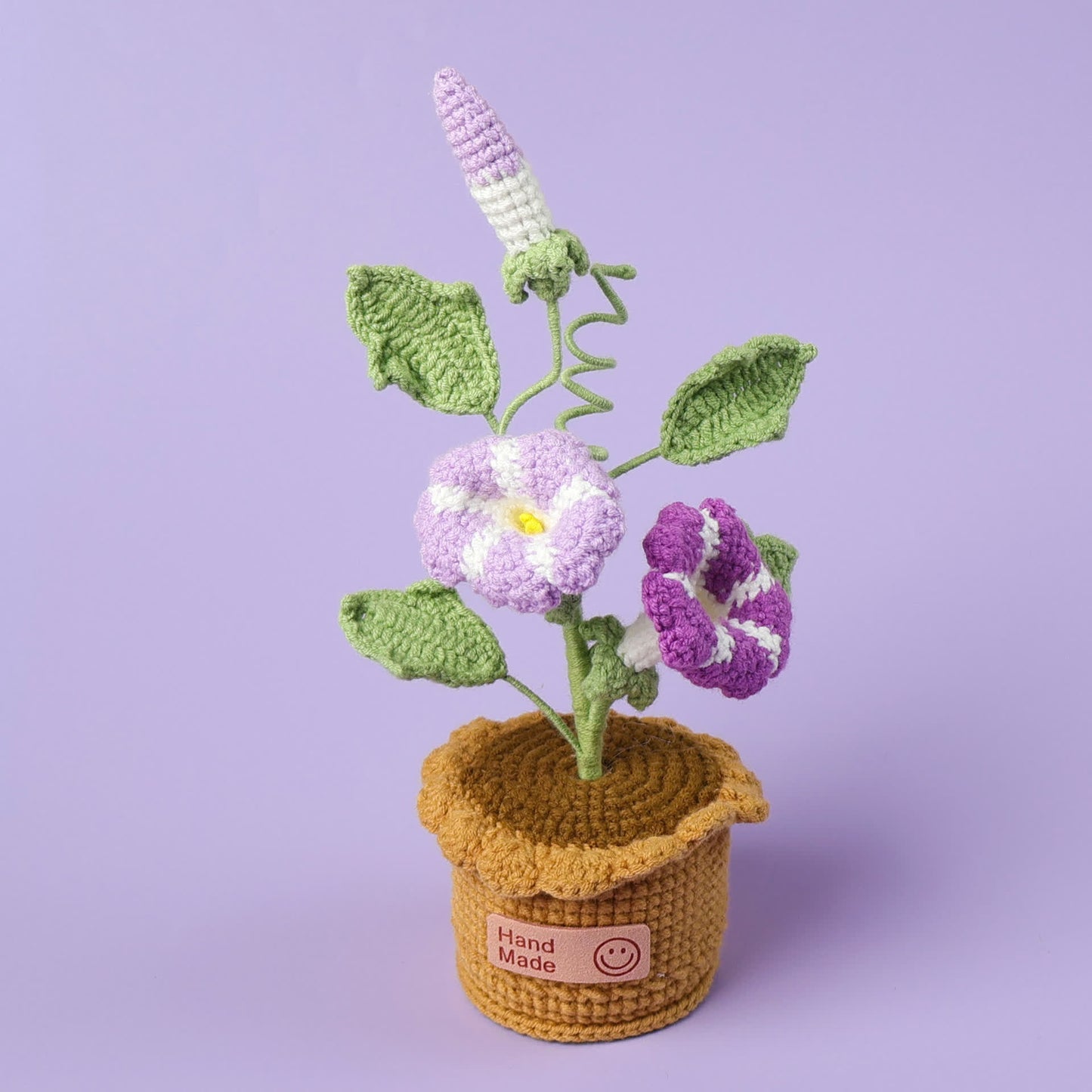 Ornement tissé « Morning Glory » dans un pot