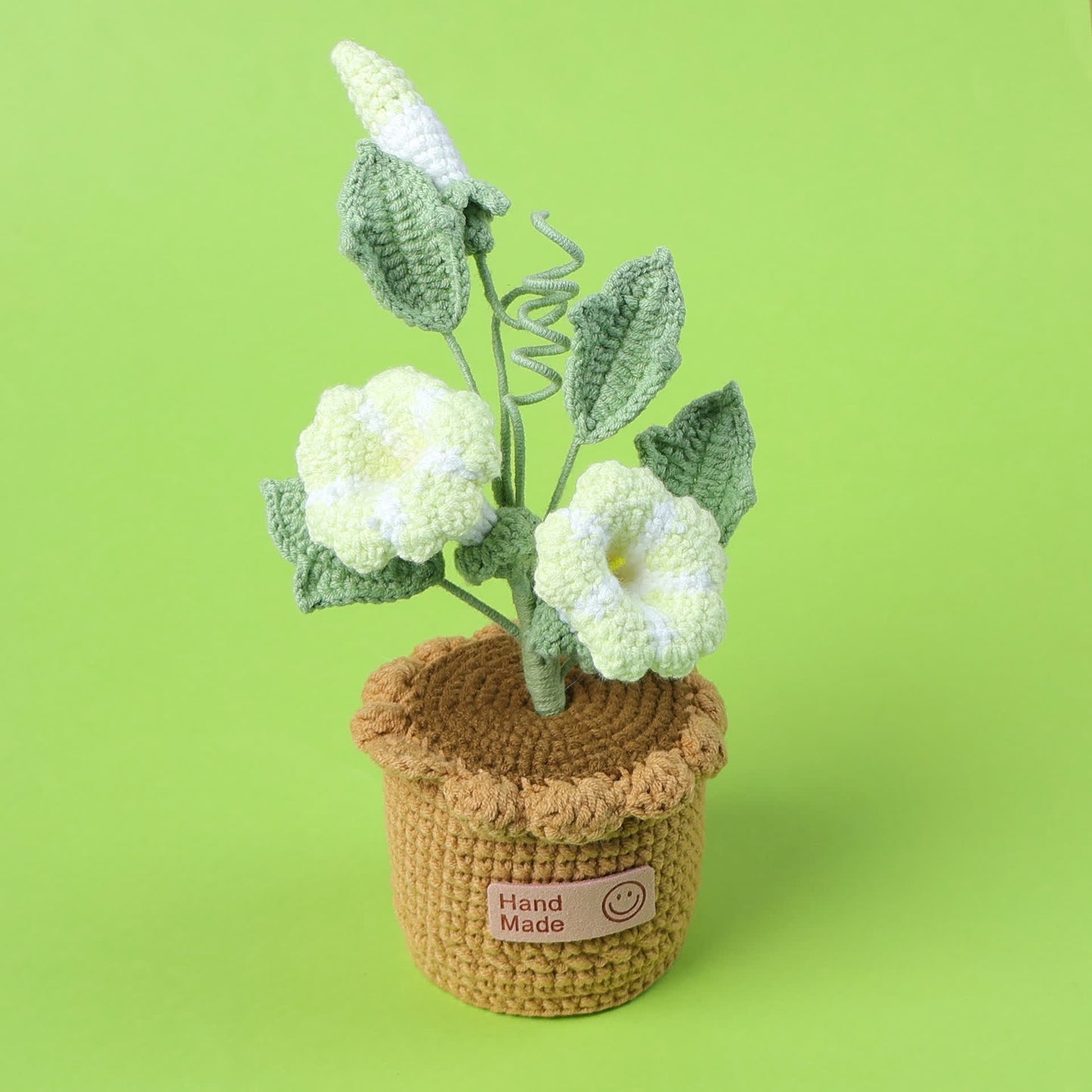 Ornement tissé « Morning Glory » dans un pot