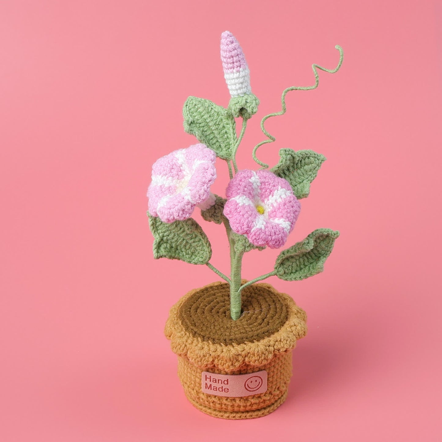 Ornement tissé « Morning Glory » dans un pot