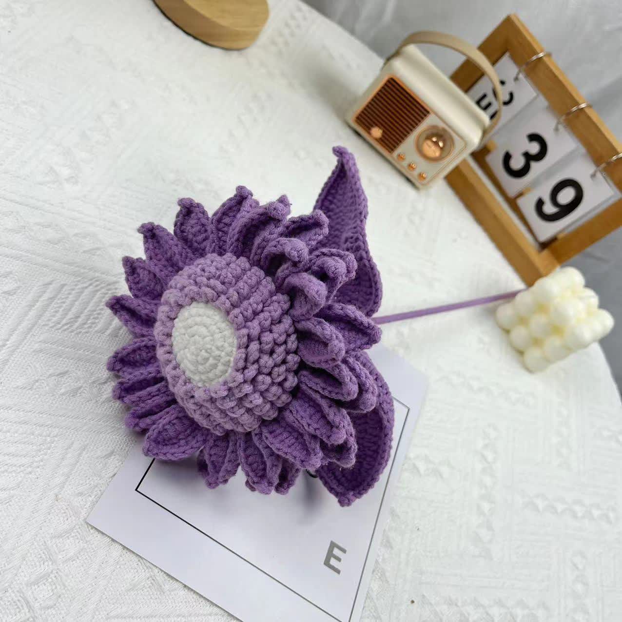 Ornement de bouquet de tournesols tissé de style ferme