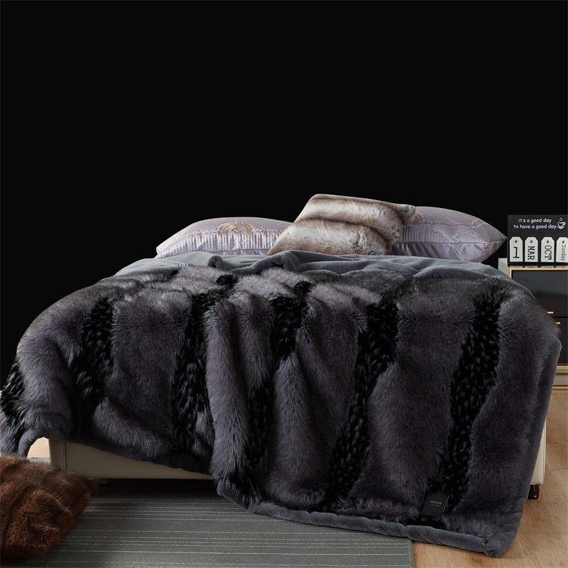 Couverture luxueuse en fausse fourrure pour l'hiver