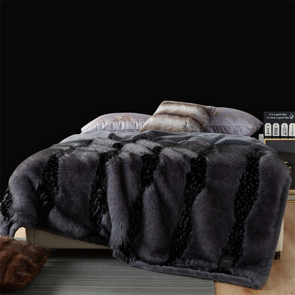Couverture luxueuse en fausse fourrure pour l'hiver