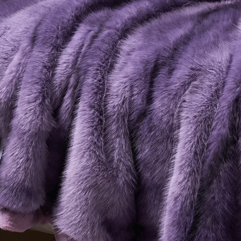 Couverture chaude avec dégradé de couleurs en fausse fourrure