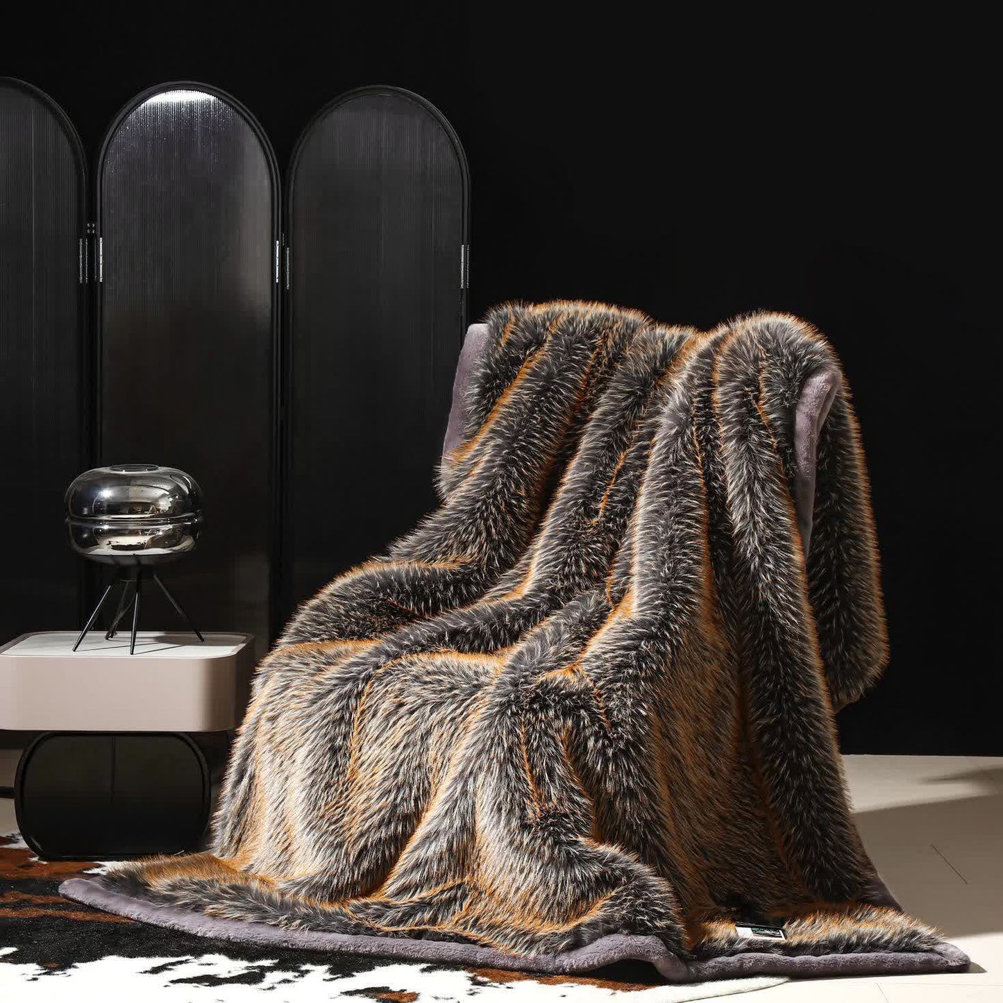 Couverture d'hiver douce et luxueuse en fausse fourrure