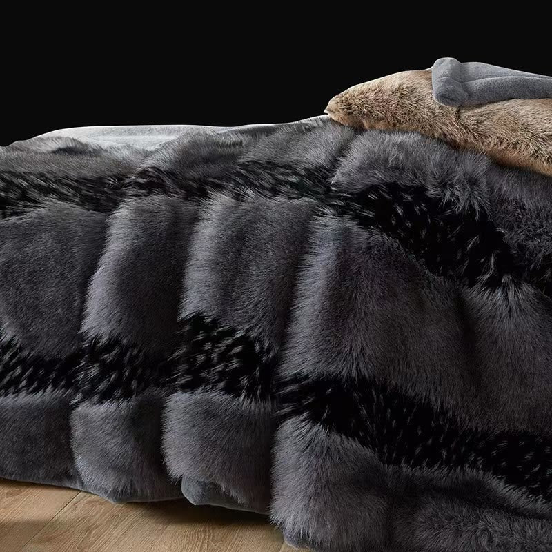 Couverture luxueuse en fausse fourrure pour l'hiver