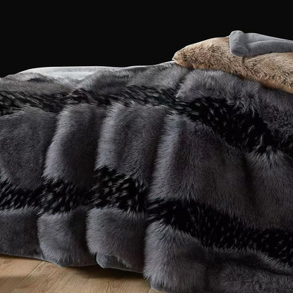 Couverture luxueuse en fausse fourrure pour l'hiver