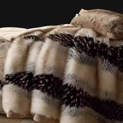 Couverture luxueuse en fausse fourrure pour l'hiver