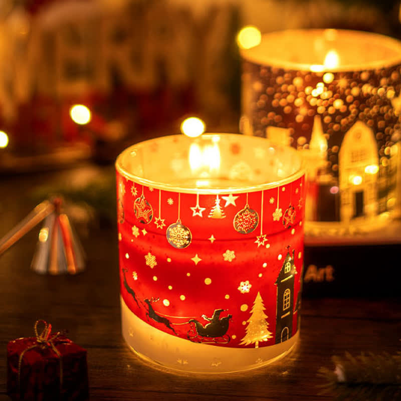 Bougie d'aromathérapie créative et lumineuse pour Noël