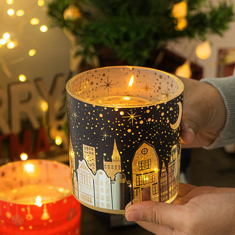 Bougie d'aromathérapie créative et lumineuse pour Noël