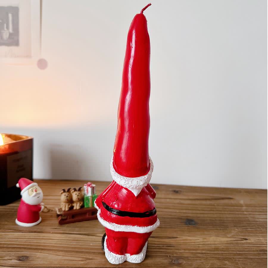 Bougie décorative en forme de chiffres représentant le Père Noël