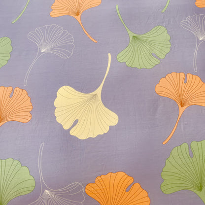Parure de lit en coton avec feuilles de ginkgo (4 pièces)