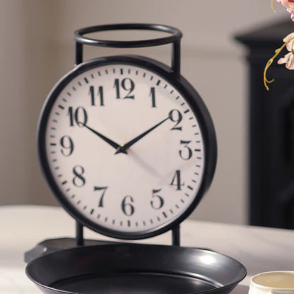 Horloge créative en fer, décoration de plateau de fruits