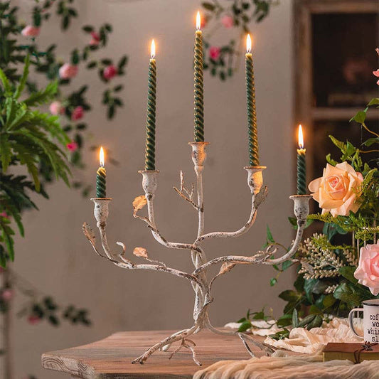 Bougeoir décoratif romantique en fer vintage