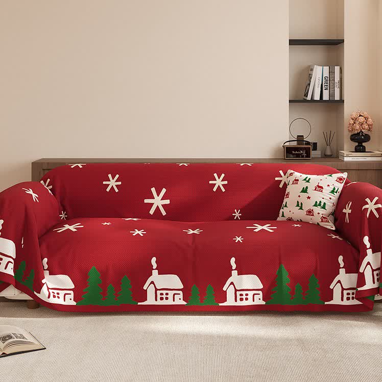 Housse de canapé douce et antidérapante pour Noël