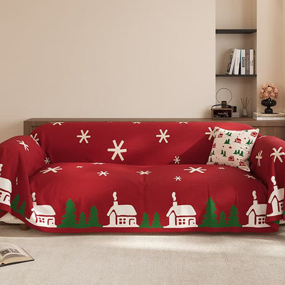 Housse de canapé douce et antidérapante pour Noël