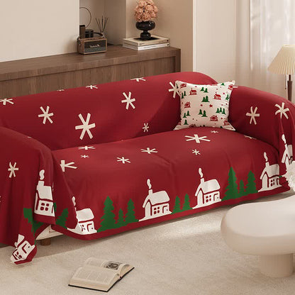 Housse de canapé douce et antidérapante pour Noël