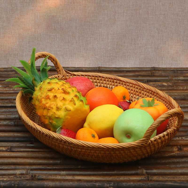 Panier à fruits de ferme simple en rotin