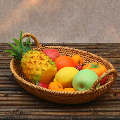 Panier à fruits de ferme simple en rotin