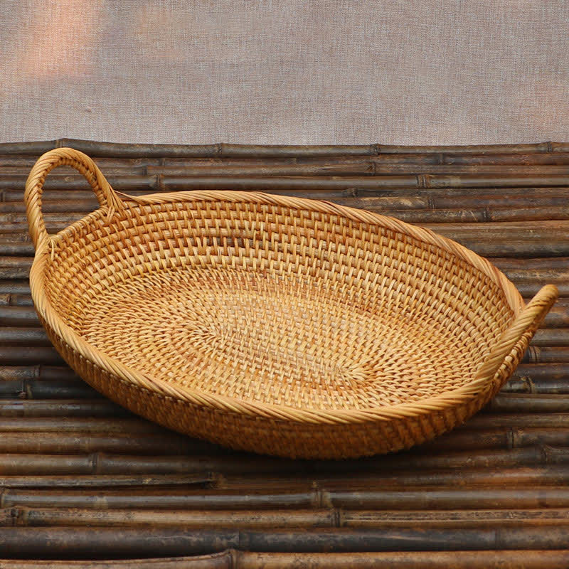 Panier à fruits de ferme simple en rotin