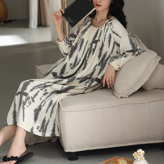 Chemise de nuit simple en coton avec coussinets de poitrine