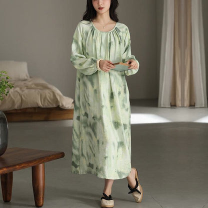 Chemise de nuit longue avec rembourrage de poitrine en coton
