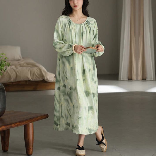 Chemise de nuit longue avec rembourrage de poitrine en coton