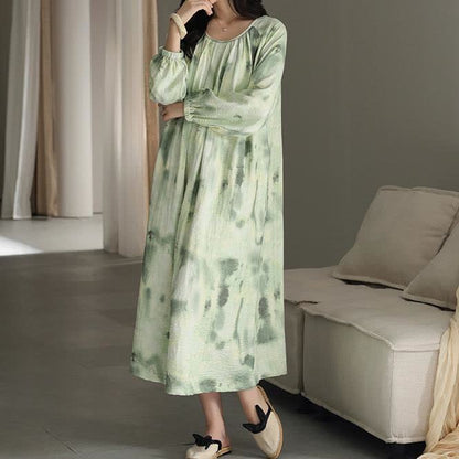 Chemise de nuit longue avec rembourrage de poitrine en coton