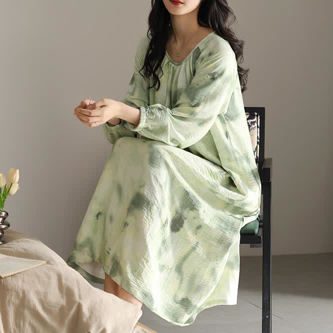 Chemise de nuit longue avec rembourrage de poitrine en coton