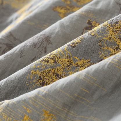 Ensemble pyjama kimono en coton neutre avec motif paysage