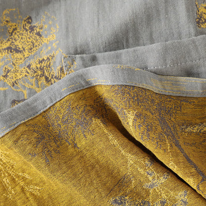 Ensemble pyjama kimono en coton neutre avec motif paysage