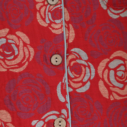 Ensemble de pyjama en coton jacquard Blooming Rose