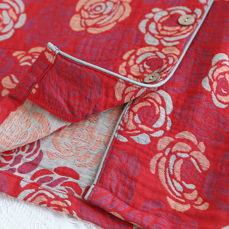 Ensemble de pyjama en coton jacquard Blooming Rose